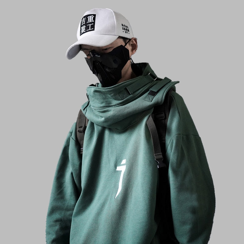 Fish Hoody Sweatshirt Men's Hoodies Streetwear Harajuku Loose Sweatshirts Male Hip Hop Cargo Clothes DG412