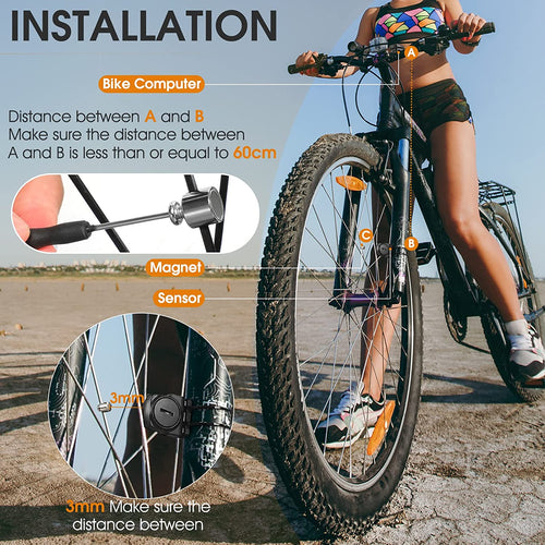 Load image into Gallery viewer, Wireless Cycling Computer Rainproof MTB Road Bike Speedometer Odometer Multifunctional Solar Power Bicycle Computer

