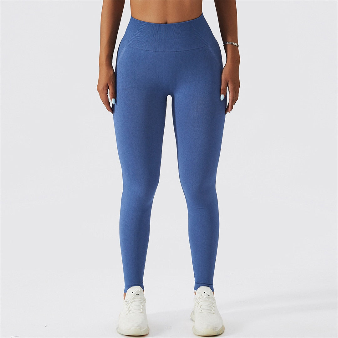 S - XL Sexy Yoga Leggings High Waist Sport Pants Women Seamless Leggings Fitness Tight Workout Gym Elastic Pants Female A091P