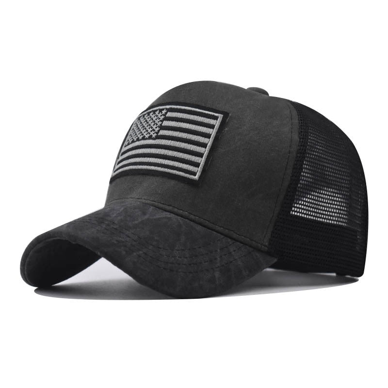 Fashion Women Men USA Flag Mesh Baseball Cap Male Female Breathable Snapback Hats Unisex Trucker Hats Cap For Women Men