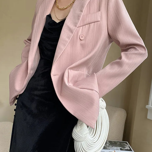 Load image into Gallery viewer, Solid Patchwork Button Blazers For Women Notched Collar Long Sleeve Slim Blazer Female Fashion Clothing
