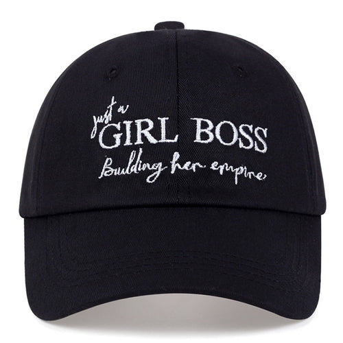 Load image into Gallery viewer, Just a GIRLS BOSS Building Her Empire Letter Embroidery Baseball Cap
