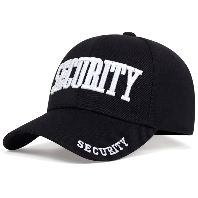 SECURITY Letter Embroidery Baseball Cap USA Men Dad Hat Cotton Adjustable Snapback Hats adult Male Hip hop Trucker Caps Gorras