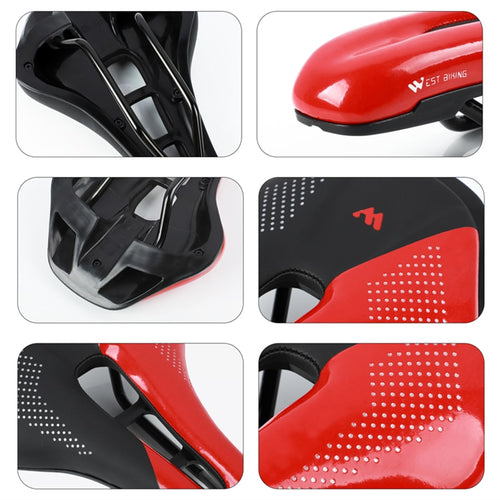 Load image into Gallery viewer, Bike Saddle MTB Road Racing Bicycle Seat Hollow Soft Short Nose Cushion PU Waterproof Cycling Saddle Accessories
