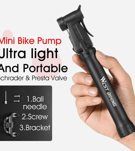 Bicycle Pump Portable Mini Manual Air Pump Tire Inflator Schrader Presta Valve MTB Road Bike Cycling Accessories
