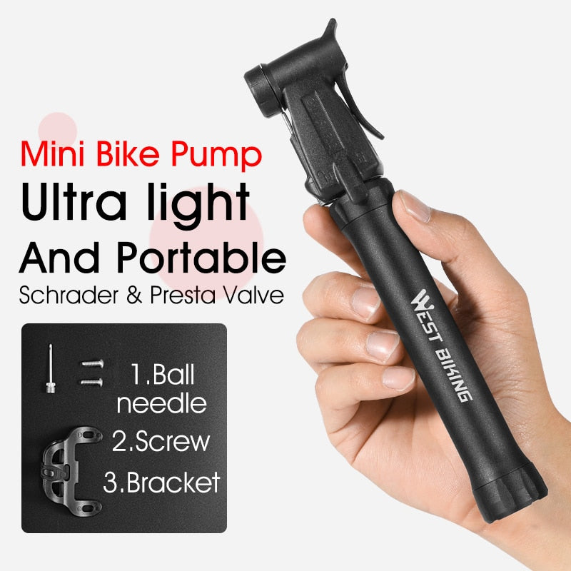 Bicycle Pump Portable Mini Manual Air Pump Tire Inflator Schrader Presta Valve MTB Road Bike Cycling Accessories