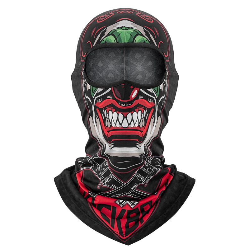 Bike Scarf Mask Skull Print Moto Full Face Mask Balaclava Helmet Liner Breathable Cool Mask Training HeadScarf