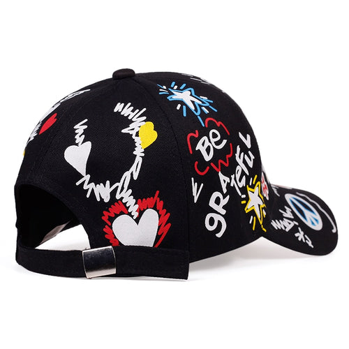 Load image into Gallery viewer, Letter printing graffiti hip hop baseball cap fashion outdoor couple universal wild sun hat sports casual caps dad hats
