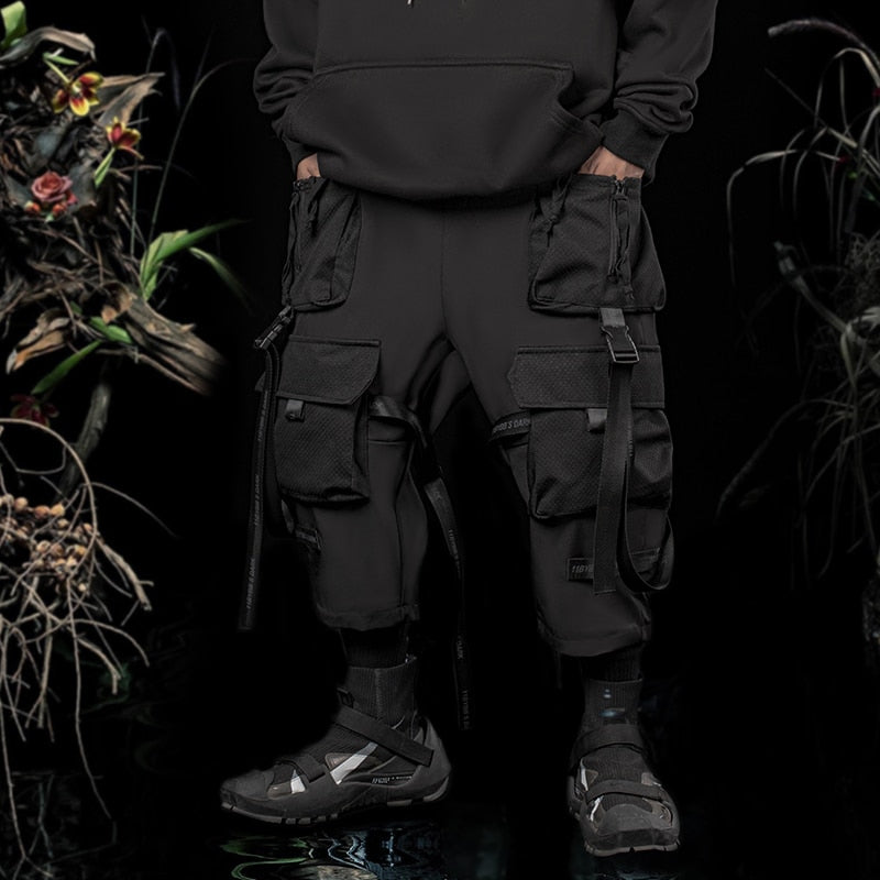 Multi Pockets Cargo Pants Men Hip Hop Streetwear Tactical Function Trouser Techwear  Harajuku Joggers Men