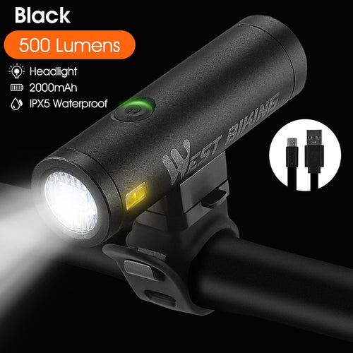 Load image into Gallery viewer, Rainproof Bike Light Front Lamp USB Rechargeable MTB Road Bicycle Cycling Headlight LED Flashlight Bike Accessories
