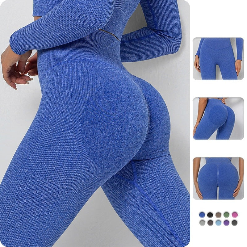 European and American new yoga pants Peach Hip Sweat-absorbent Breathable women elastic fitness leggings Gym Sports Wear