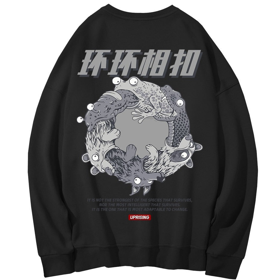 Hoodies, Sweatshirts Hip-hop street unique long-sleeved with interesting personality, rare, European, American and Japanese