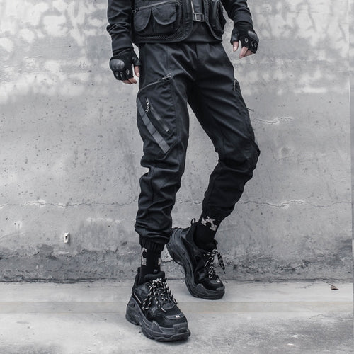 Load image into Gallery viewer, Hip Hop Cargo Pants Autumn Tactical Functional Pockets Joggers Trousers for Men Elastic Waist Fahsion Harem Pants
