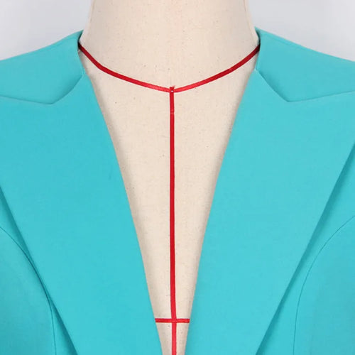 Load image into Gallery viewer, Slim Solid Blazers For Women Notched Collar Long Sleeves Single Button Spliced Zipper Elegant Blazer Female Fashion
