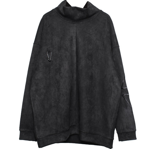 Load image into Gallery viewer, Vintage Turtleneck Sweatshirt Men Hip Hop Pullover Fashion Harajuku Long Sleeve Sweat Shirt Tops Men Clothing

