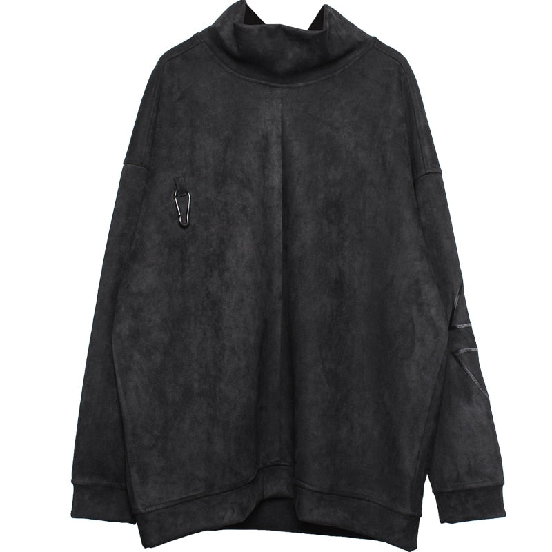 Vintage Turtleneck Sweatshirt Men Hip Hop Pullover Fashion Harajuku Long Sleeve Sweat Shirt Tops Men Clothing