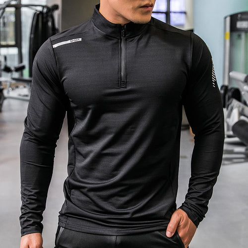 Load image into Gallery viewer, Dry Fit Compression Sport Shirt Men Rashgard Fitness Long Sleeves Running Sweatshirt Gym T-shirt Football Jersey Sportswear
