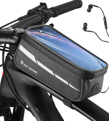 Reflective Bicycle Bag Frame Front Tube Bag Touchscreen Cell Phone Holder Case Cycling Bag MTB Road Bike Accessories
