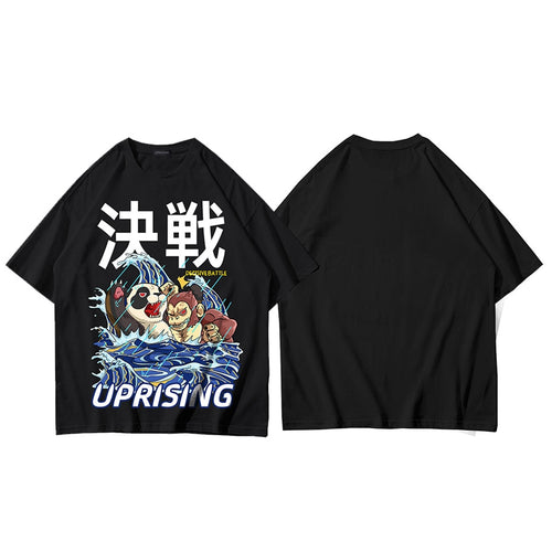 Load image into Gallery viewer, Animal Panda Chimpanzees Hip Hop T Shirt Men Streetwear Print Chinese Style Tshirt Harajuku Summer Tops Tees Short
