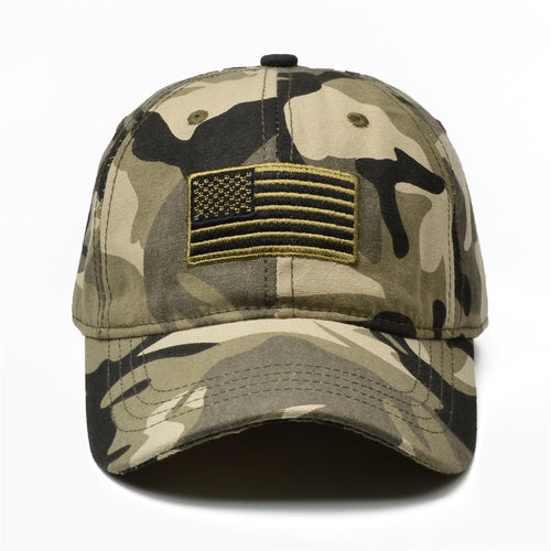 Load image into Gallery viewer, Camouflage Men&#39;s Caps Outdoor Military Women&#39;s Baseball Cap Flag Camo Army Hat Snapback Adjustable Gorras Hombre
