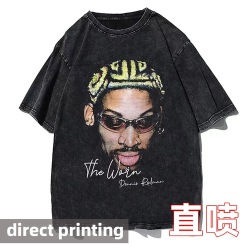 Load image into Gallery viewer, Vintage Washed Tshirts Anime T Shirt  direct printing
