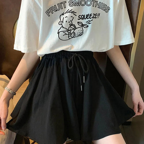 Load image into Gallery viewer, Shorts Women Summer High Waist Black Leisure Loose Sweat Fashion   Female Drawstring Korean Style Streetwear
