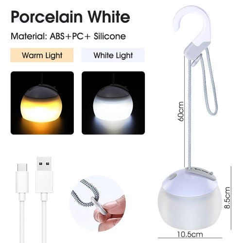 Load image into Gallery viewer, Portable Mini Camping Lights Rechargeable LED Outdoor Tourism Tent Hang Lamp Garden Mood Lantern Night Light Gadgets
