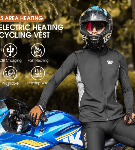 Winter Heated Vest Men Women Sportswear USB Heated Jacket Motorcycle Cycling Thermal Hunting Camping Clothing M-2XL
