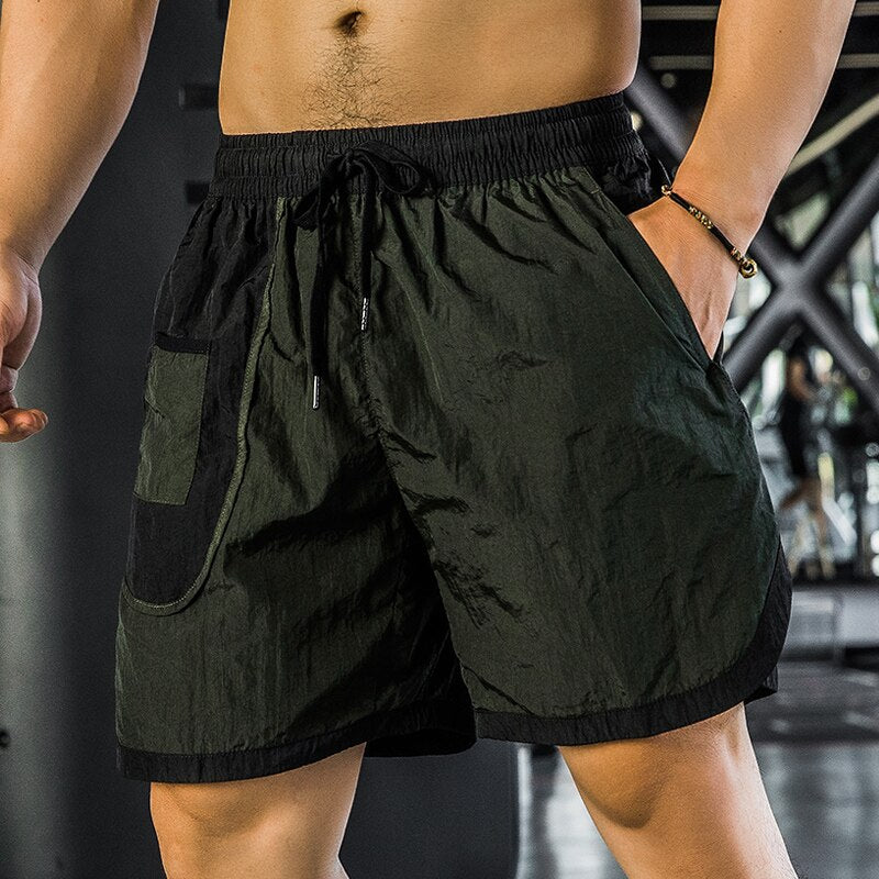 Gym Running Shorts for Men Breathable Outdoor Go Hiking Cycling Jogging Marathon Bodybuilding Sport Short Pants with Pocket