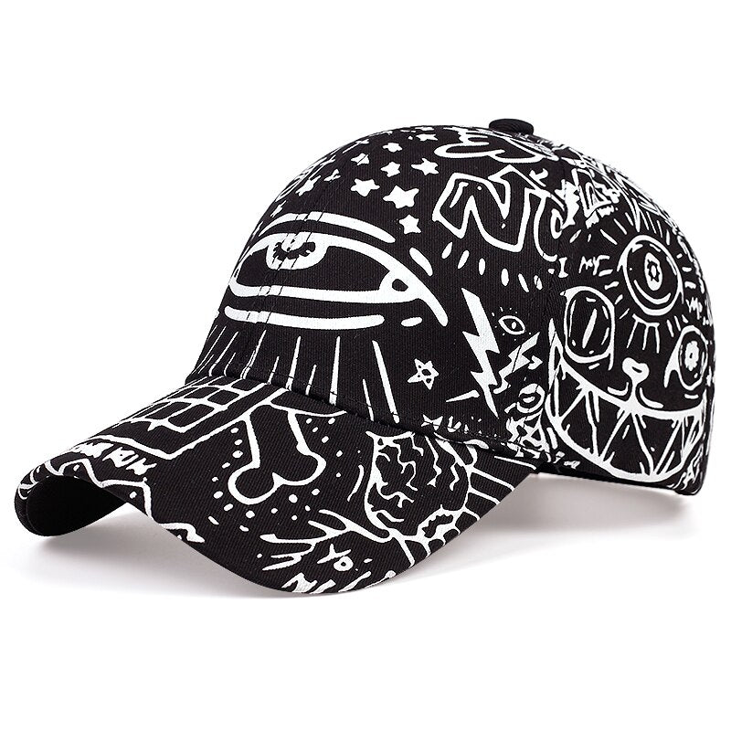 Eyes graffiti embroidery baseball cap fashion outdoor hip-hop dad hat casual wild hats sports caps Sun Hats