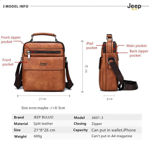 Load image into Gallery viewer, Brand Men&#39;s Crossbody Shoulder Bags High quality Tote Fashion Business Man Messenger Bag Big Size Split Leather Bags
