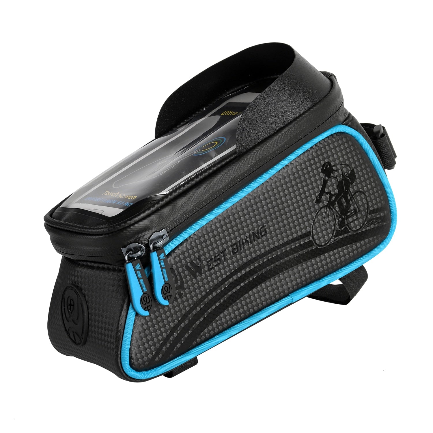 Bicycle Bag Cycling Top Front Tube Frame Bag Waterproof 6.5 Inches Touch Screen Phone Case Storage MTB Road Bike Bag
