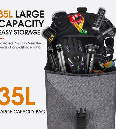 35L Large Capacity Bike Panniers Bicycle Rear Double Sides Bag Cycling Luggage Carrier MTB Cruisers Bike Cargo Bag