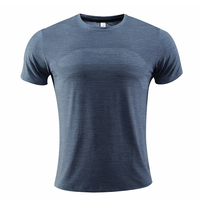 Dry Fit Men Running T-shirt Gym Sport Male Jogging Sweatshirt Homme Athletic Shirt Workout Fitness Clothing Short Sleeve Tops