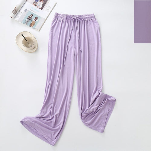 Load image into Gallery viewer, Summer Women&#39;s Pajamas Pants Super Soft Modal Viscose Sleepwear Solid Colors Casual Leisure Homewear Pants Comfortable
