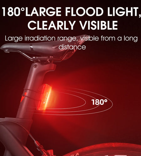 Smart Brake Sensing Taillight Bike Rear Light MTB Road Bicycle Lamp Waterproof COB LED Charging Cycling Accessories