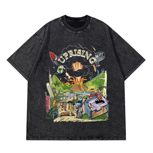 Load image into Gallery viewer, Vintage Washed Tshirts Anime T Shirt Harajuku Oversize Tee Cotton fashion Streetwear unisex top 20
