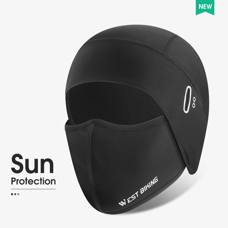 Summer Cycling Skull Cap Sun Protection Face Cover Anti-UV Headgear MTB Bike Motorcycle Men's Bicycle Helmet Liner