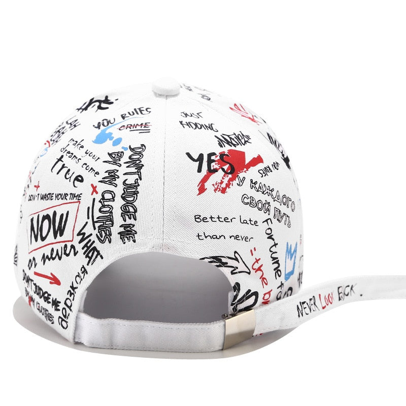 Graffiti Baseball Cap Fashion Personality Curved Summer Trendy Style Men and Women Personality Wild Cap Sun Hat