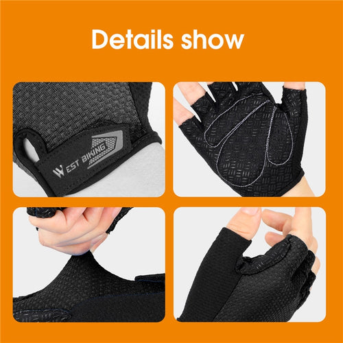 Load image into Gallery viewer, Half Finger Cycling Gloves Anti Slip Motorcycle MTB Road Bike Gloves Men Sport Fitness Bicycle Fingerless Gloves
