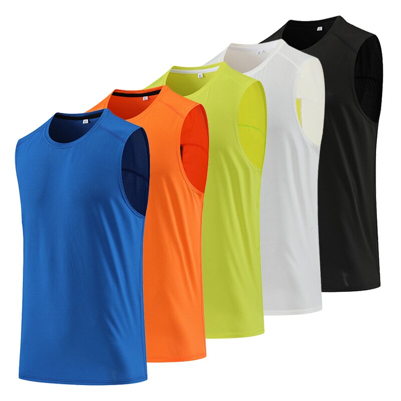Mens Running Tank Tops Gym Fitness Wear Training Weight Vest Sports Sleeveless Shirt Basketball Football Athletics Clothing