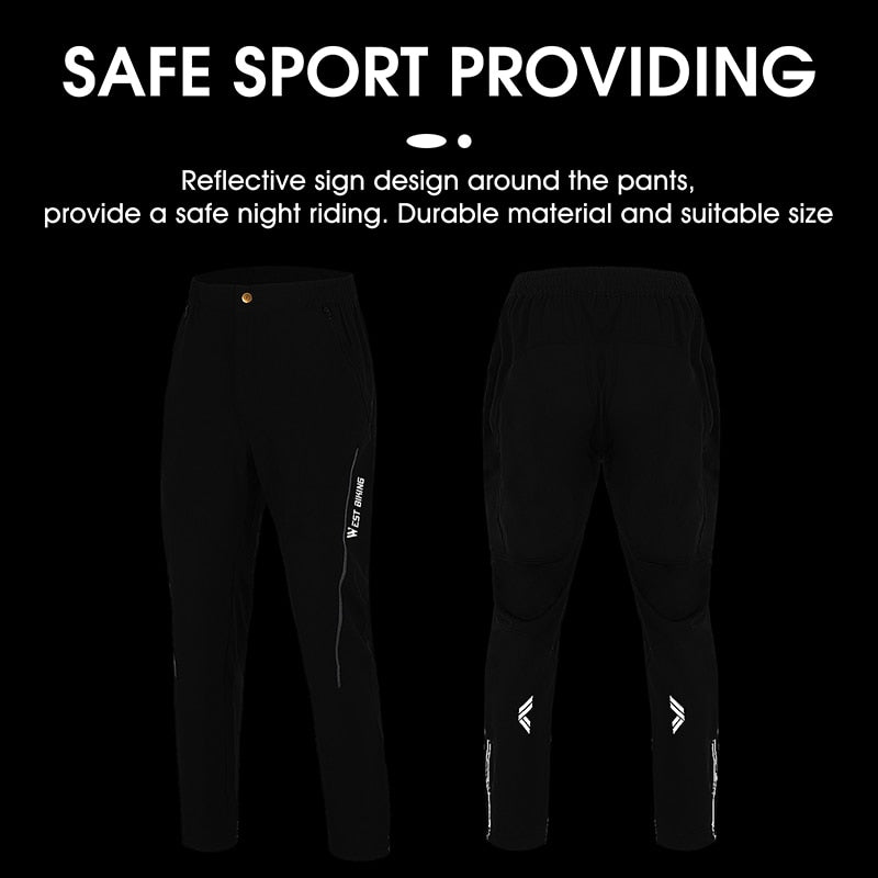 Spring Summer MTB Sports Pants For Men Quick Dry Reflective Striped Jogger Running Pants Outdoor Golf Fishing Hiking