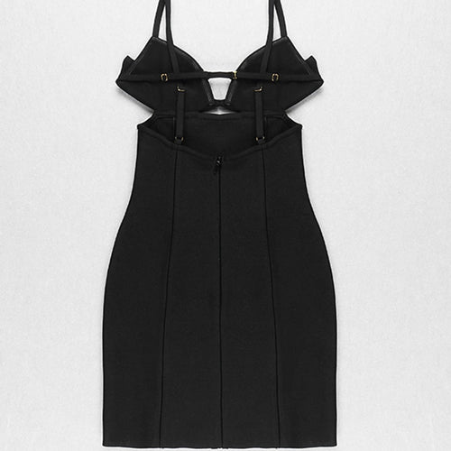 Load image into Gallery viewer, Hollow Out Dresses For Women Square Collar Sleeveless High Waist Mini Knitting Sexy Solid Temperament Dress Female
