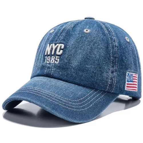 Load image into Gallery viewer, Fashion NYC Denim Baseball Cap Men Women letter Embroidery Snapback Hat Casquette Summer Sports USA Hip Hop Caps sun hats
