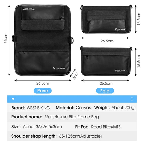 Load image into Gallery viewer, Bicycle Frame Bag Multifunctional Shoulder Bag MTB Mountain Road Bike Repair Tools Pannier Cycling Phone Storage Bag
