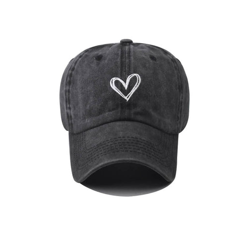 Load image into Gallery viewer, Love Heart Embroidery Mens Womens Baseball Caps Adjustable Snapback Hip Hop Caps Fashion Dad Hats Bone Garros
