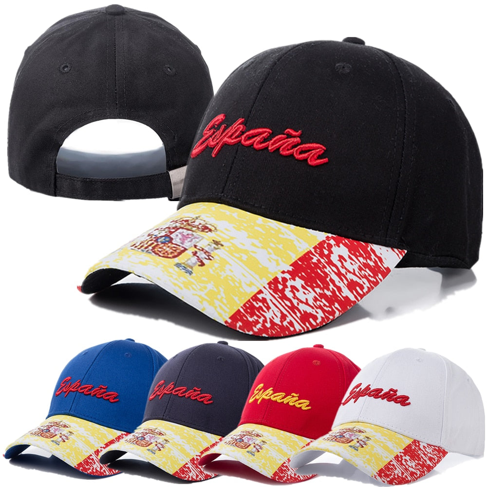 Unisex Cap Spain Letter Embroidery Baseball Cap Men & Women Casual Flag Style Outdoor Trucker Hat Cap Gorras