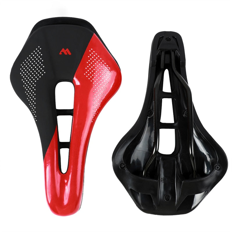 Bike Saddle MTB Road Racing Bicycle Seat Hollow Soft Short Nose Cushion PU Waterproof Cycling Saddle Accessories