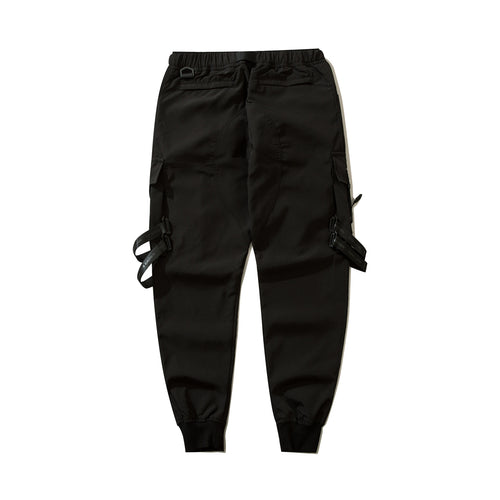 Load image into Gallery viewer, Hip Hop Function Tactical Cargo Pants Men Multi Pocket Ribbons Joggers Trousers Elastic Waist Fahsion Streetwear Pant
