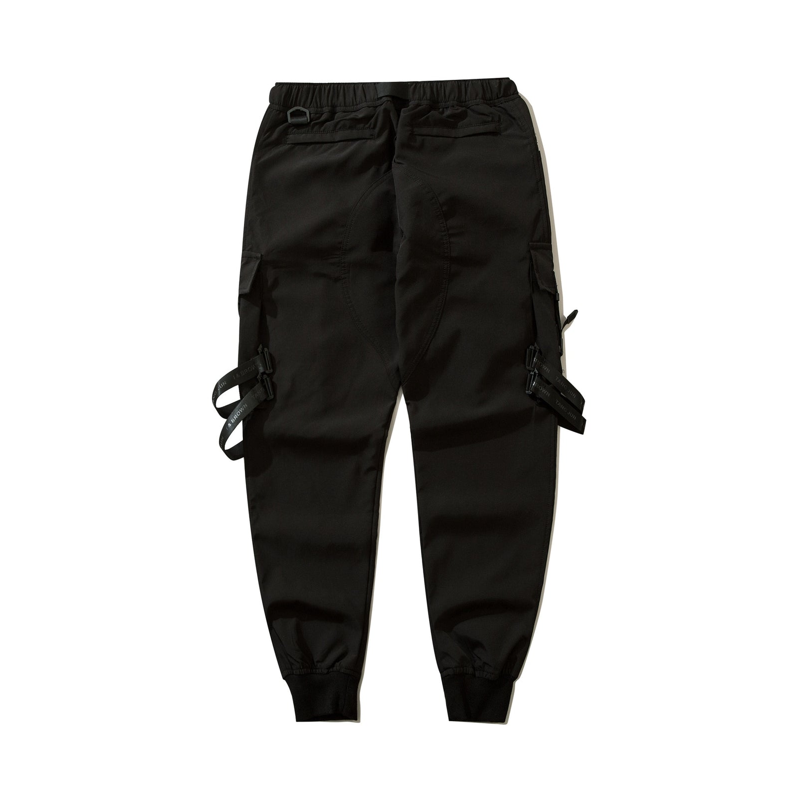 Hip Hop Function Tactical Cargo Pants Men Multi Pocket Ribbons Joggers Trousers Elastic Waist Fahsion Streetwear Pant